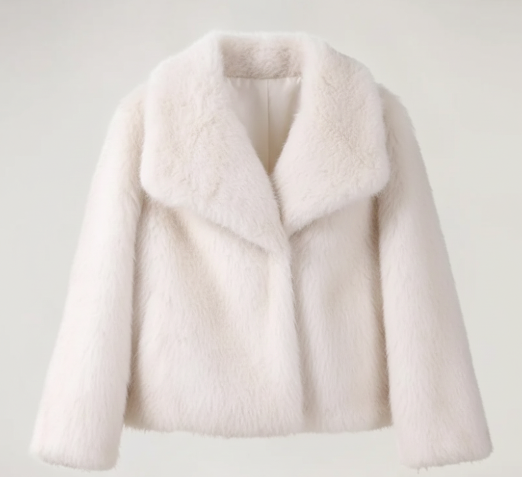 Kort chique jack van faux fur.